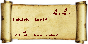 Labáth László névjegykártya