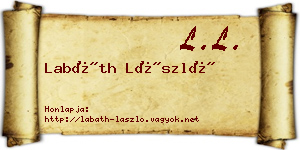 Labáth László névjegykártya