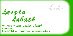 laszlo labath business card