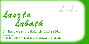 laszlo labath business card